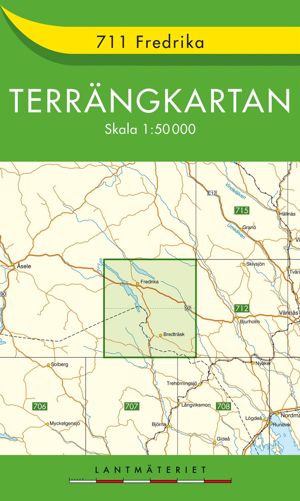 711 Fredrika Terrängkartan : 1:50000