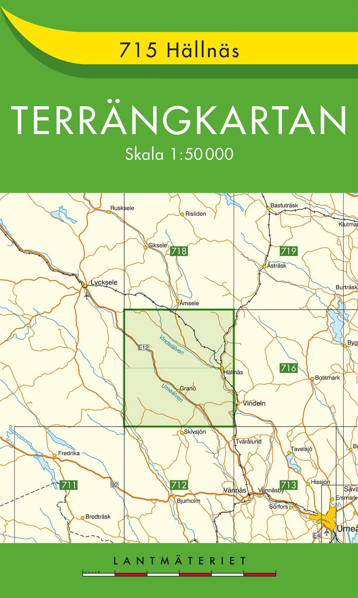 715 Hällnäs Terrängkartan : 1:50000