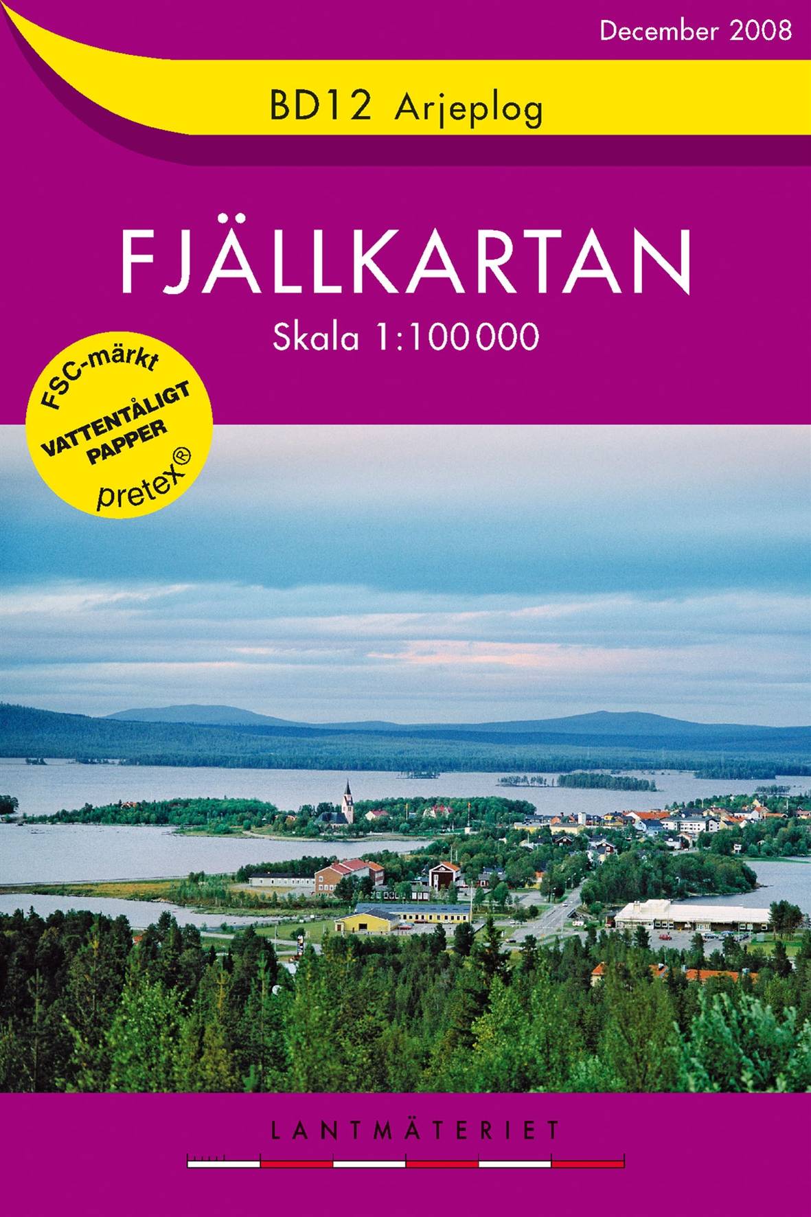 BD12 Arjeplog Fjällkartan : 1:100000