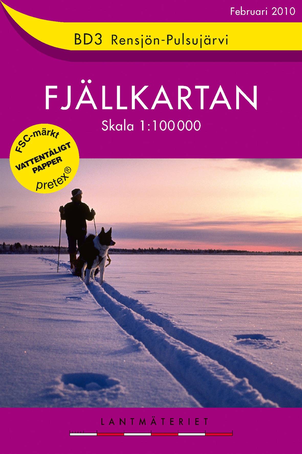 BD3 Rensjön-Pulsujärvi 1:100000 - Fjällkarta