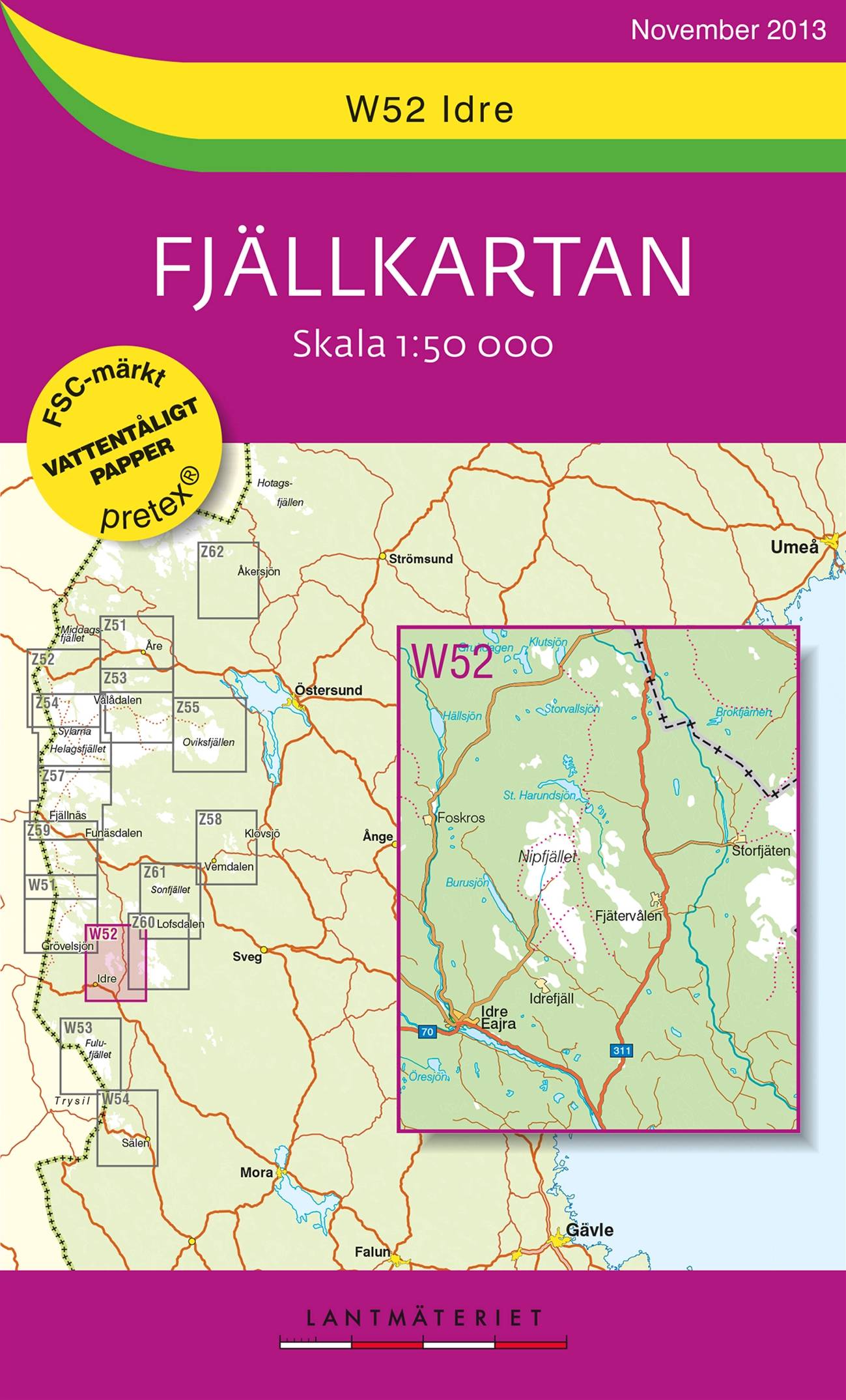 W52 Idre Fjällkartan : 1:50000