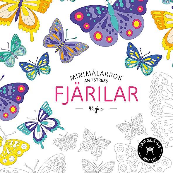 Fjärilar. Minimålarbok antistress