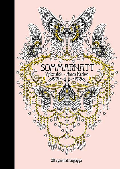 Sommarnatt : 20 vykort att färglägga