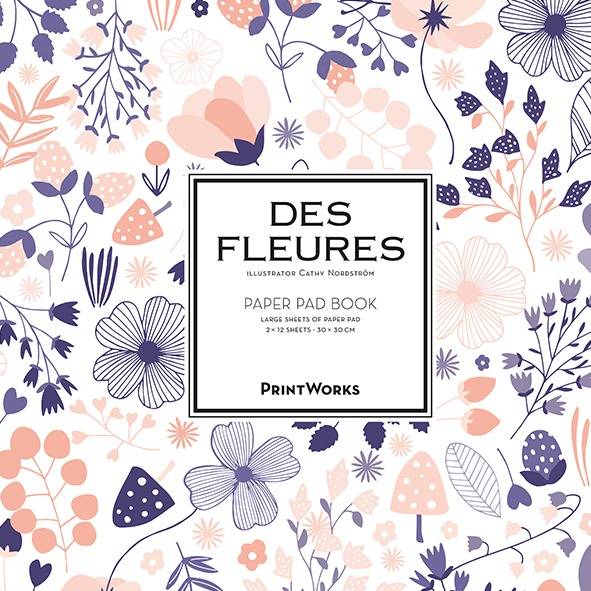 Des Fleures. Paper pad book : for all kinds of artwork