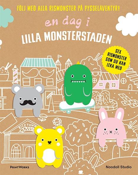 En dag i Lilla monsterstaden : följ med alla rismonster på pysseläventyr!