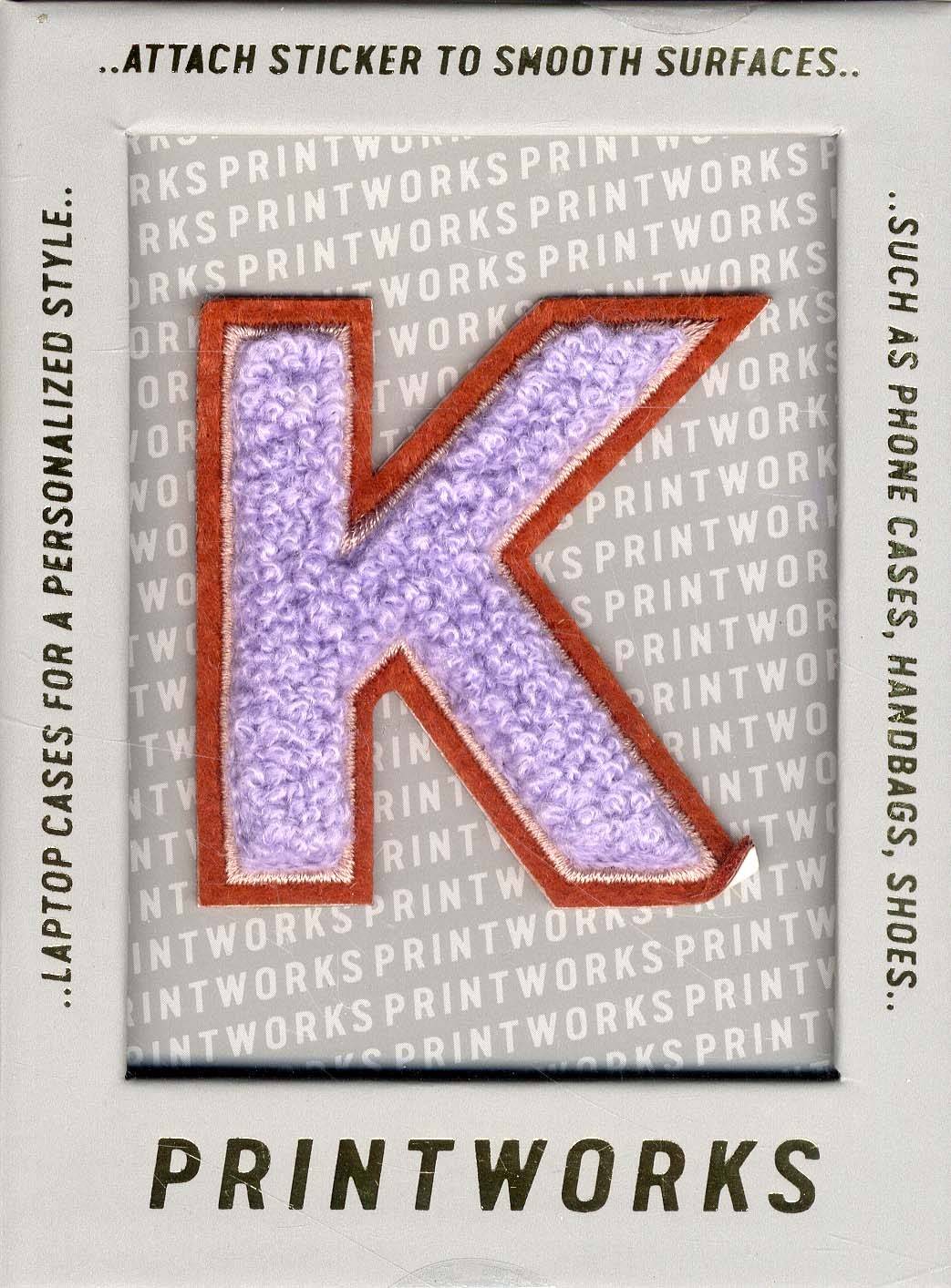 K - Embroidered Sticker