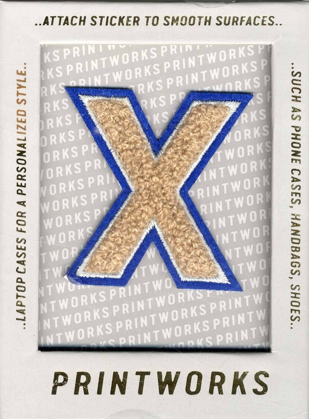 X - Embroidered Sticker