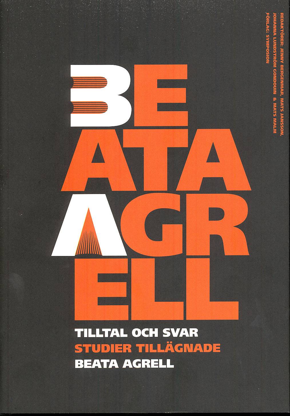 Tilltal och svar : studier tillägnade Beata Agrell