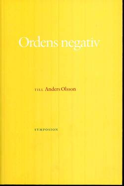 Ordens negativ : till Anders Olsson