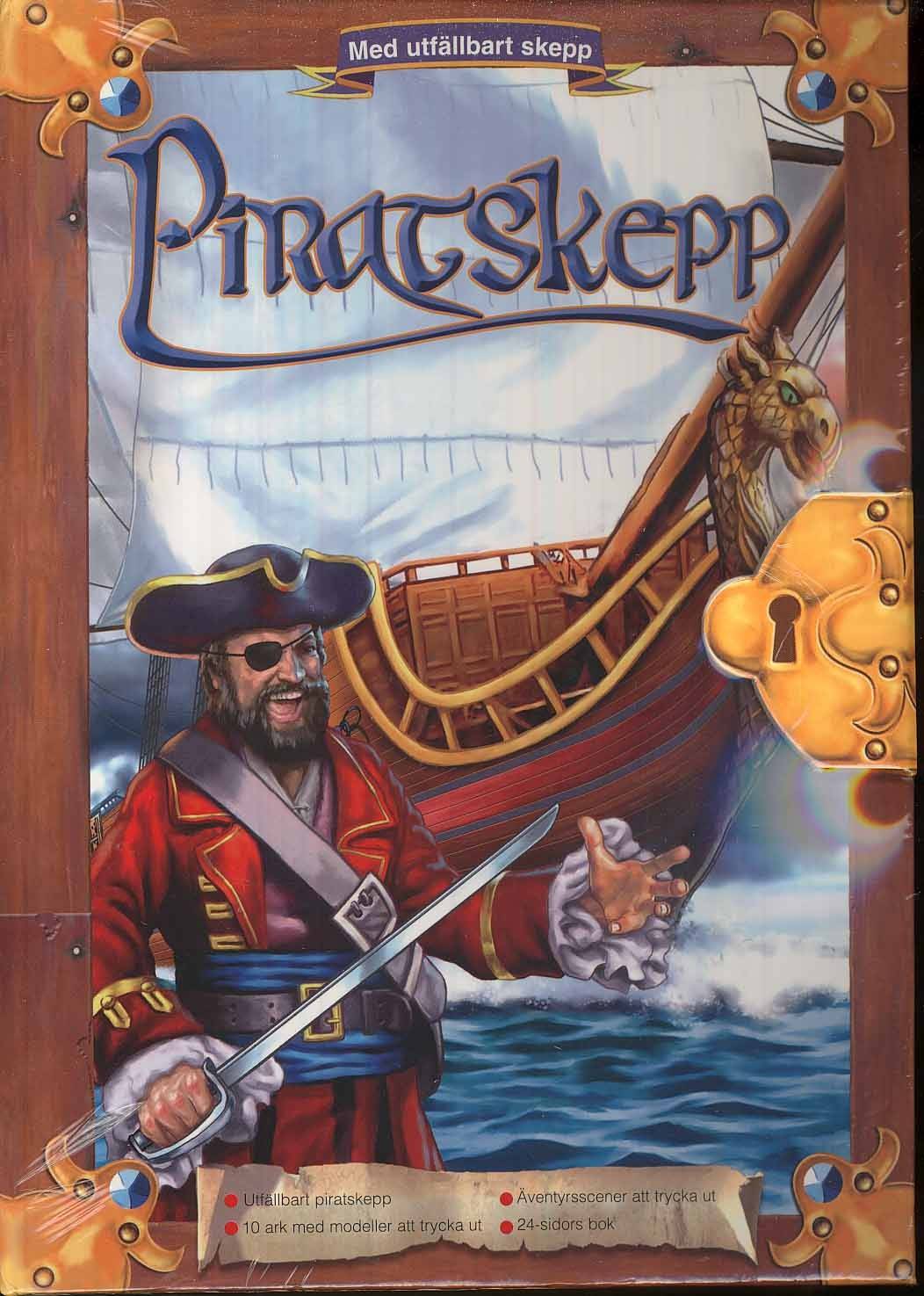 Piratskeppet : utfällbart piratskepp 10 ark med modeller Äventyrsscener Bok