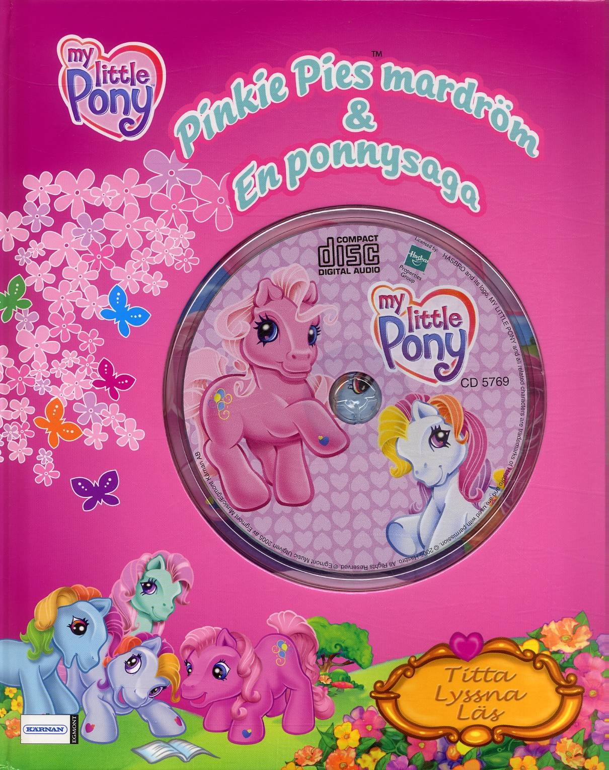 My Little Pony bok med CD - Pinky Pies mardröm & En ponnysaga