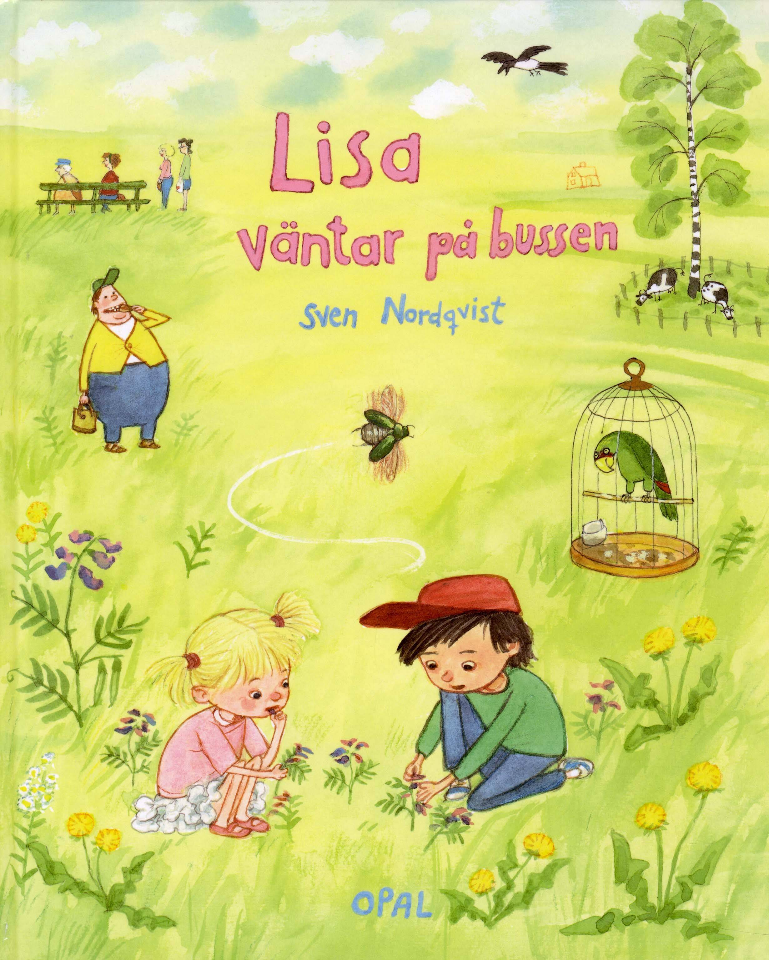 Lisa väntar på bussen