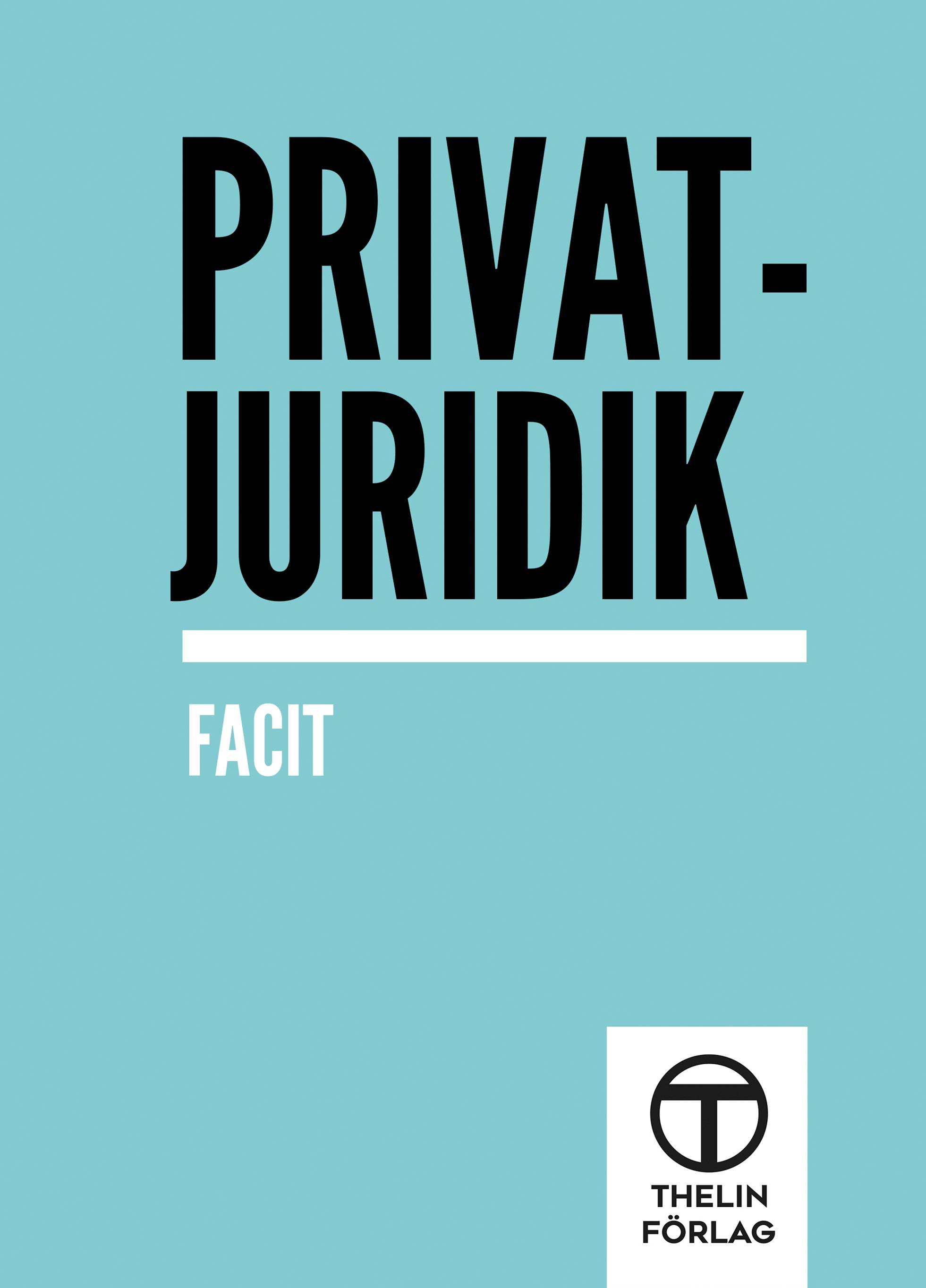 Privatjuridik - Facit