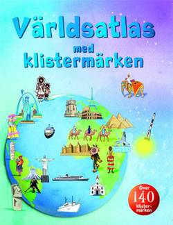 Världsatlas med klistermärken