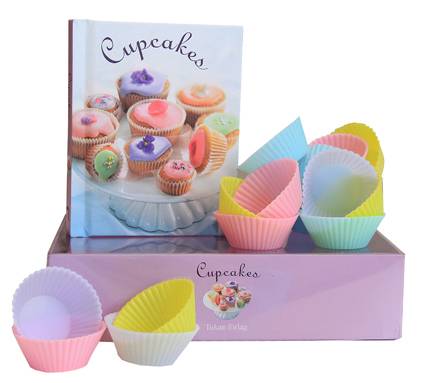 Cupcakes : Presentbox med silikonformar  
