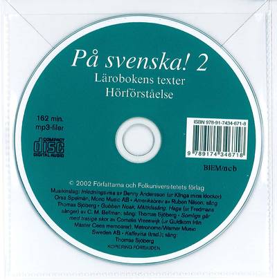 På svenska! 2 mp3 lärobok & hörförståelse