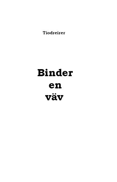 Binder en väv