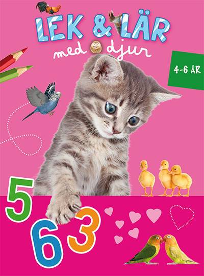 Lek & Lär med djur (4-6 år rosa)