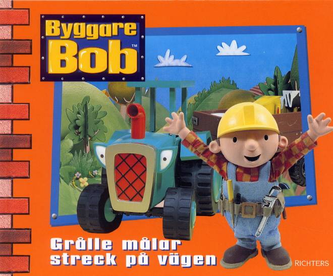 Byggare Bob - Grålle målar streck på väg