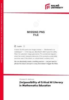 (Im)possibility of critical AI literacy in mathematics education