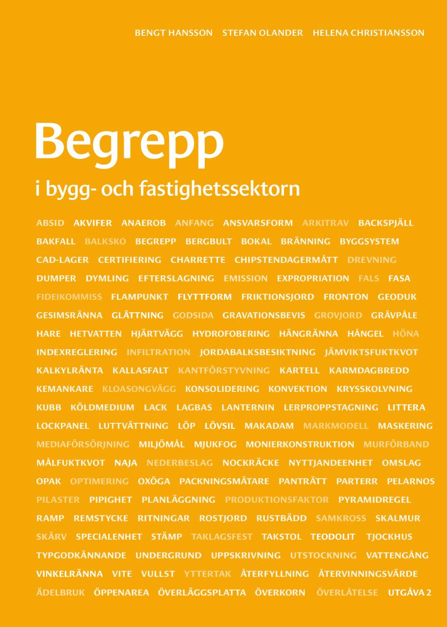 Begrepp i bygg- och fastighetssektorn