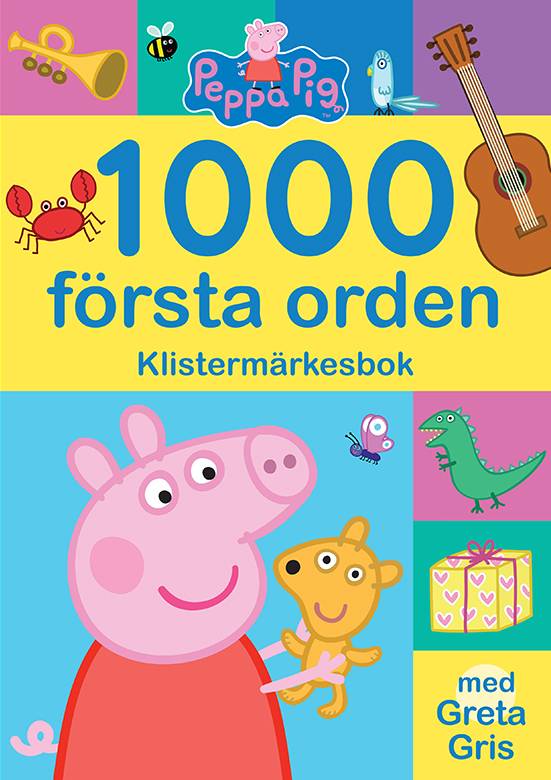 1000 första orden : klistermärkesbok med Greta Gris