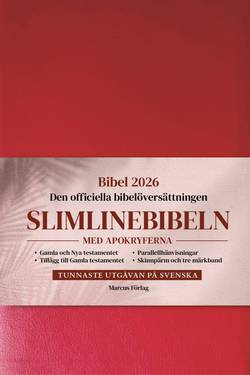 Slimlinebibeln med apokryferna: Bibel 2026 röd – med parallellhänvisningar