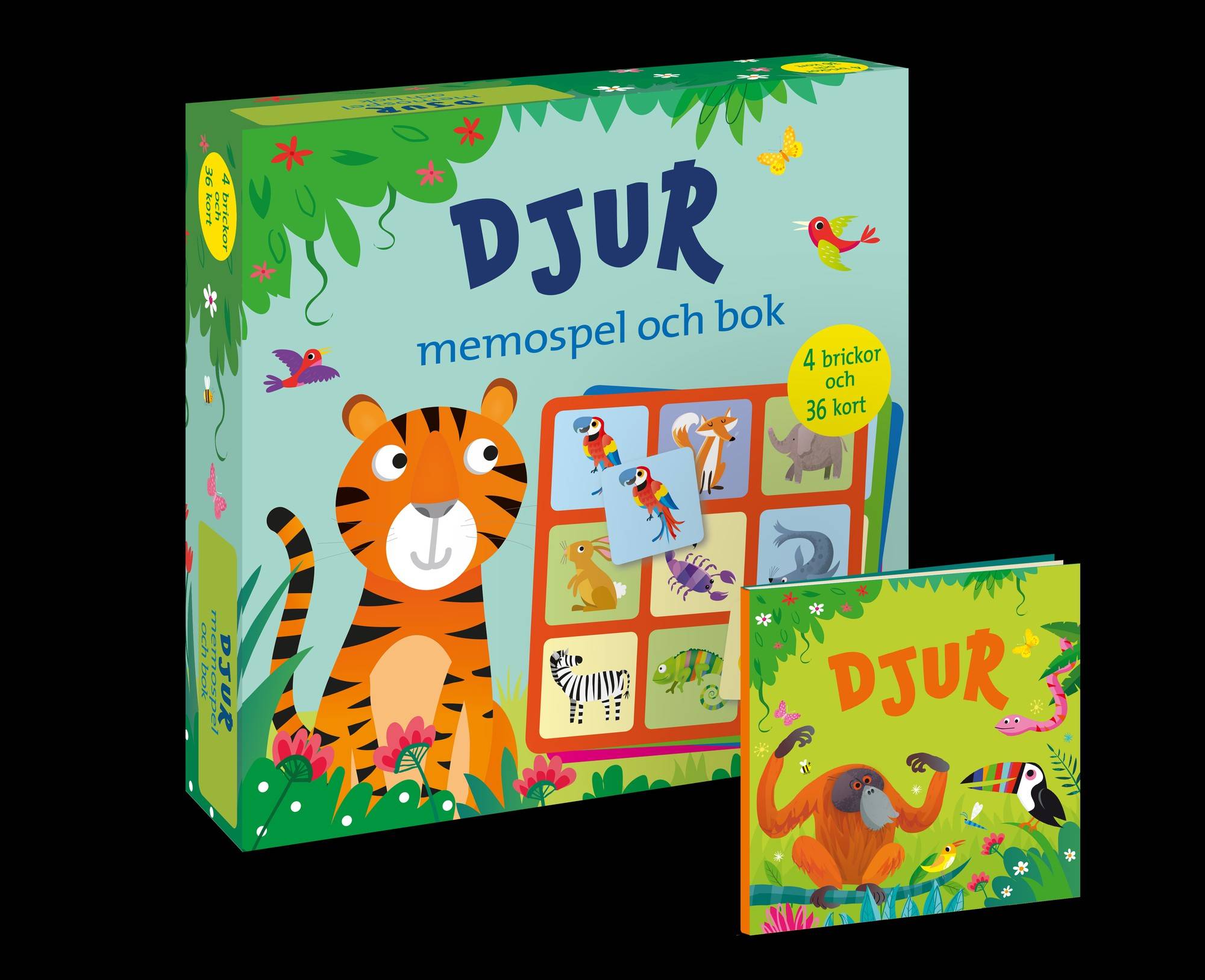 Djur : memospel och bok