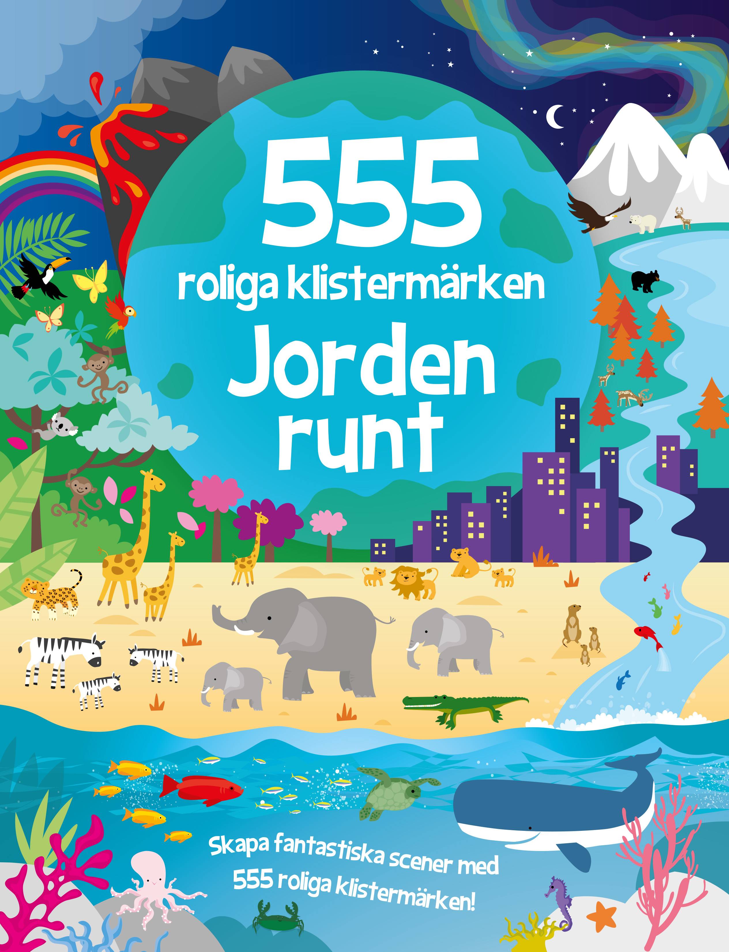 555 roliga klistermärken. Jorden runt