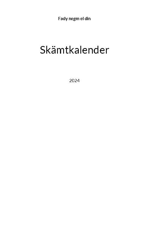 Skämtkalender : 2024