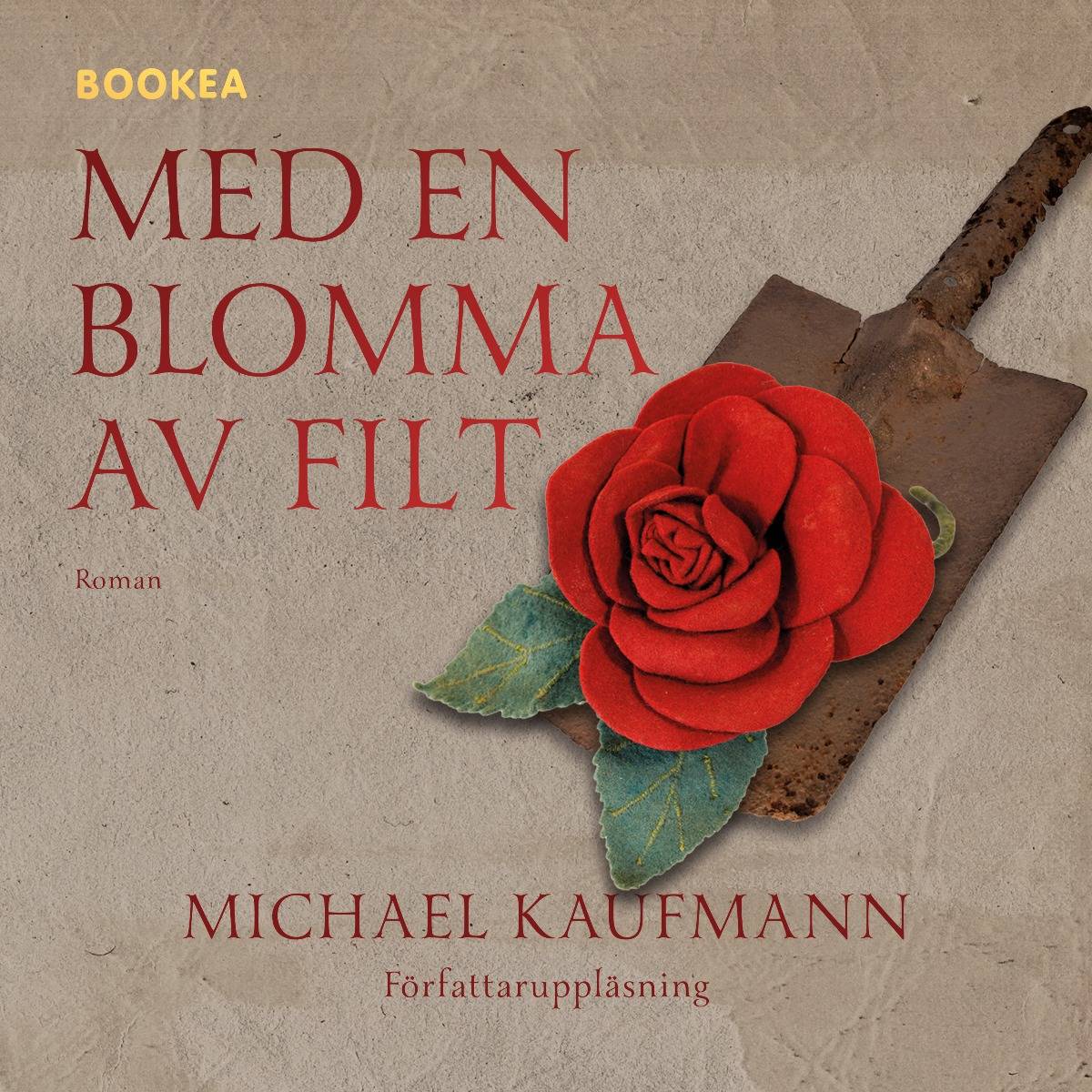 Med en blomma av filt