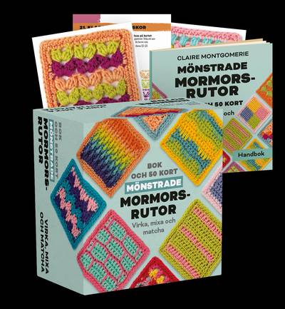 Mönstrade mormorsrutor Bok och 50 kort: Virka, mixa och matcha
