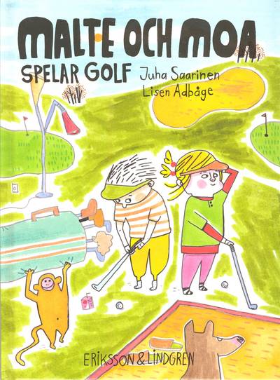 Malte och Moa spelar golf