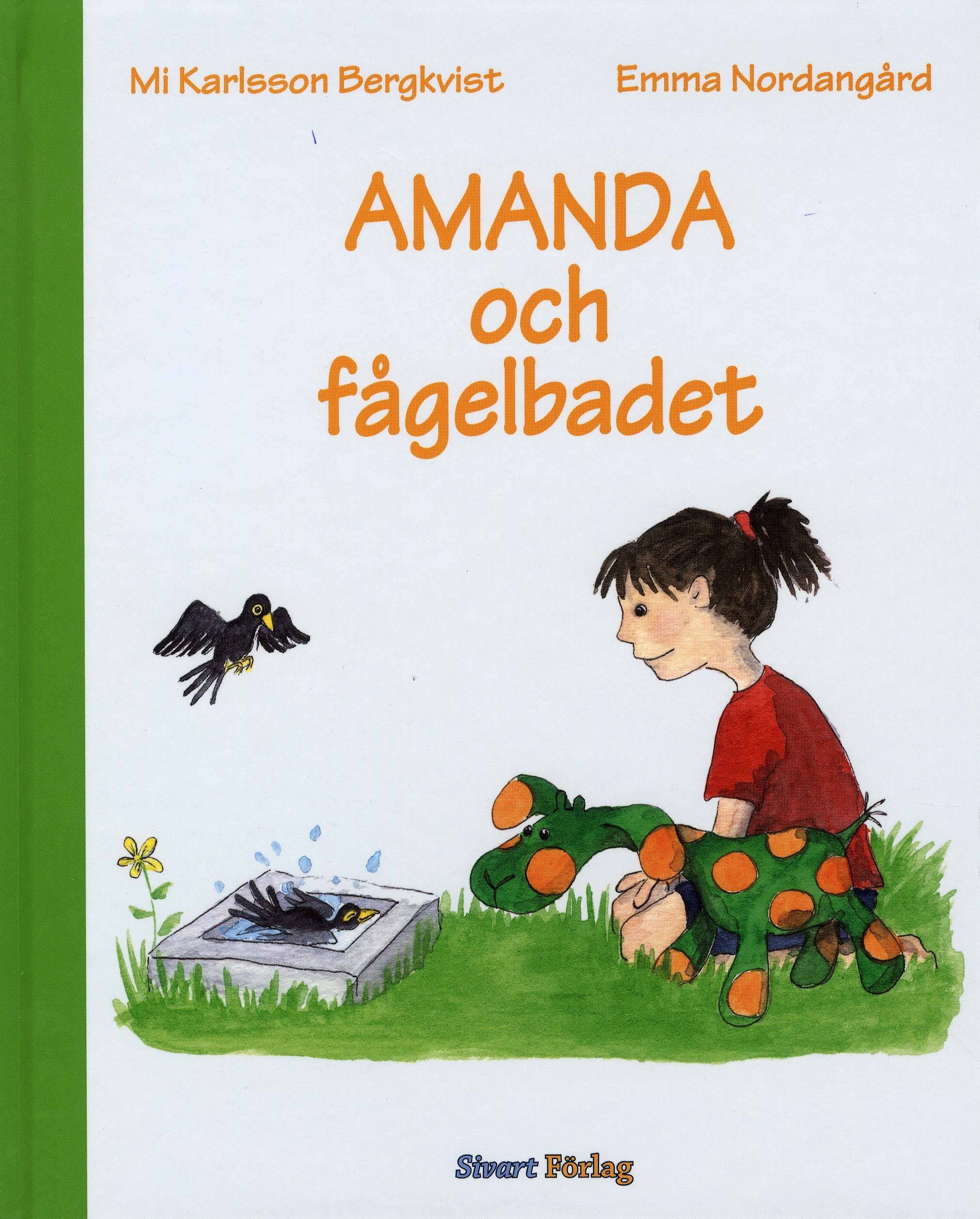 Amanda och fågelbadet