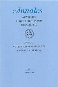 Kungl. Vetenskapssamhällets i Uppsala årsbok 33/1999-2000