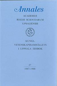 Kungl. Vetenskapssamhällets i Uppsala årsbok 27/1987-1988