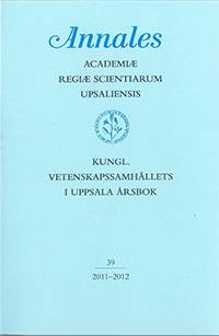 Kungl. Vetenskapssamhällets i Uppsala årsbok 39/2011-2012