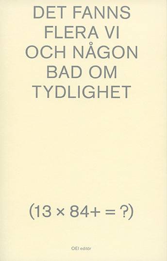 Det fanns flera vi och någon bad om tydlighet (13 x 84+ = ?)