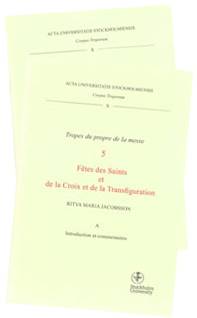Corpus Troporum X. Tropes du propre de la messe. 5. Fêtes des Saints et de la Croix et de la Transfiguration. Utges i två delar sålda tillsammans