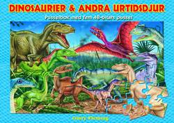 Dinosaurier & andra urtidsdjur : pusselbok med fem 48-bitars pussel