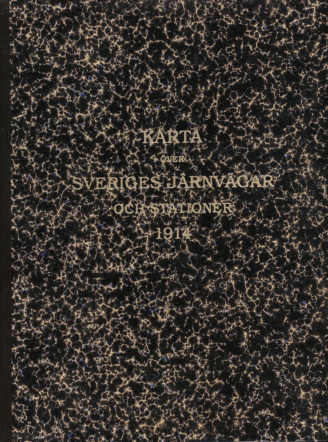 Karta över Sveriges Järnvägar och stationer 1914