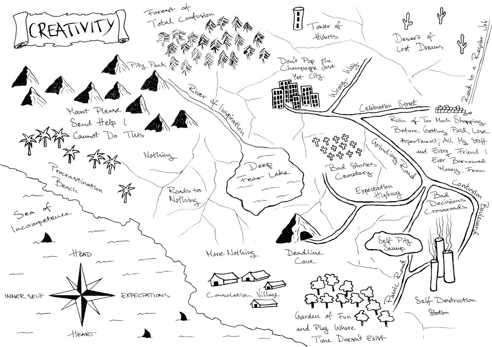 Affisch - Creativity Map