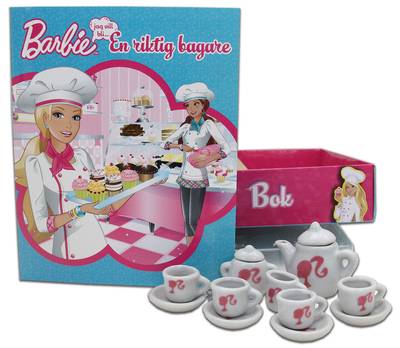 Barbie: En riktig bagare - Box med bok och porslinsservis