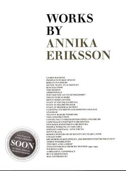 Works by Annika Eriksson
