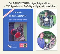 Brukslydnad utbildningspaket (bok, DVD appellklass lydnad, DVD lägre-elit brukslydnad, arbetsbok)