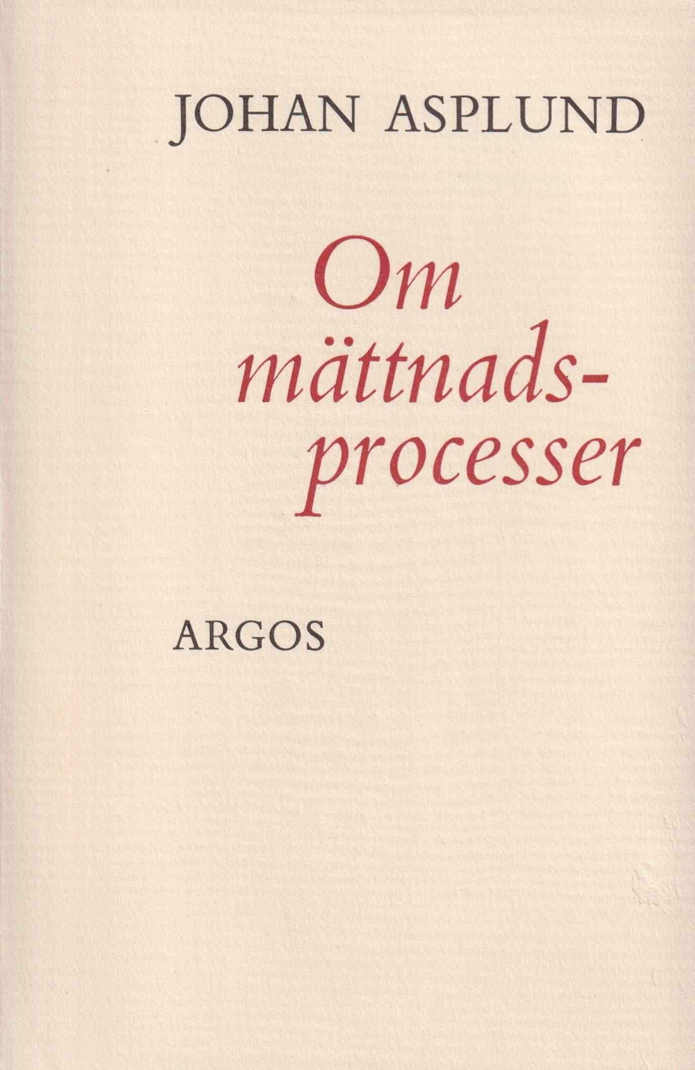 Om mättnadsprocesser