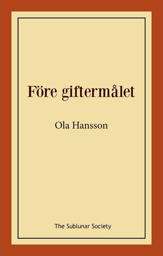 Före giftermålet