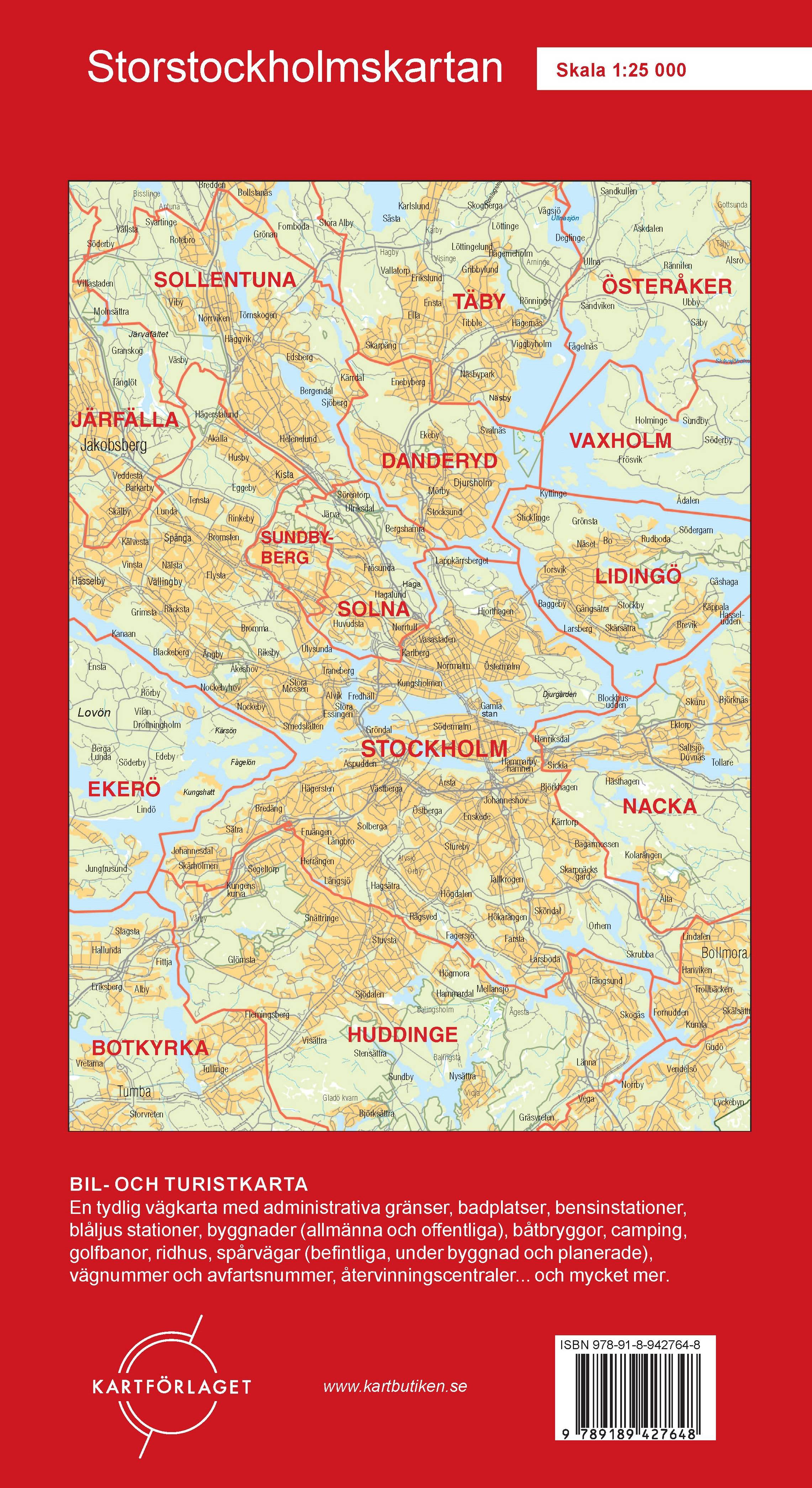 Storstockholmskartan 1:25 000 Kartförlaget