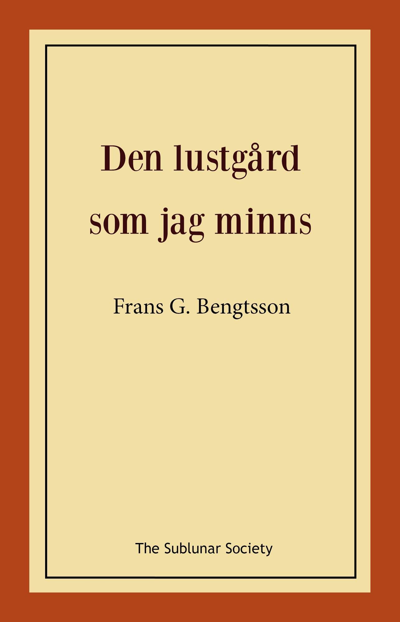 Den lustgård som jag minns