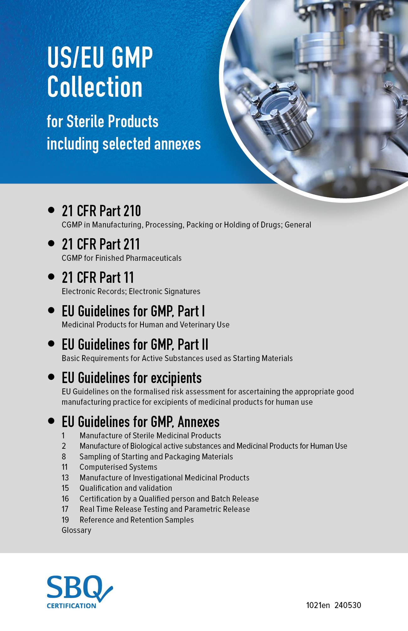 GMPs for Sterile products